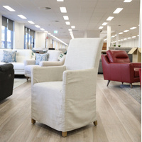 Ixora  Dining Chair Fabric Slipcover French Provincial Carver Timber