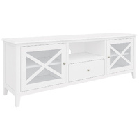 Cwmbran ETU Entertainment TV Unit Solid Acacia Wood Hampton - White