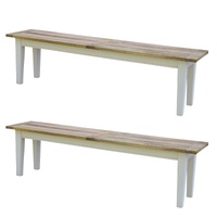 Lavasa Dining Bench Seat Mango Wood French Provincial Farmhouse Furniture