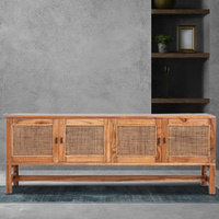 Andover ETU Entertainment TV Unit 160cm 4 Door Mindi Wood Rattan