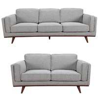 Dodworth Sofa Fabric Uplholstered Lounge Couch - Grey