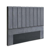 VELA Bed Head Headboard Bedhead Velvet Grey