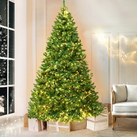 Jingle Jollys Christmas Tree With LED Lights Warm White Green
