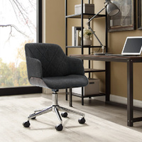 Wooden Office Chair Computer PU Leather Desk Chairs Executive Wood