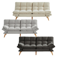 Alexa 3 Seater Velvet Sofa Bed Futon 
