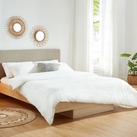 Wood Floating Bed Frame King