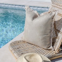 Cushion Cover-Coastal Fringe Natural-Palm Cove Beige