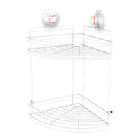 PowerLoc Double Corner Shelf Large Removable Suction