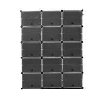 Cube Cabinet Shoe Storage Cabinet Organiser Shelf Stackable DIY 3 Column