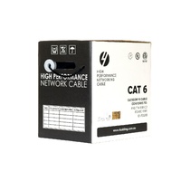 CAT6 Ethernet 305m Cable Reel Box. UTP LAN Cable with Solid Conductor