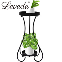 Plant Stand 2 Tiers Outdoor Indoor Metal Flower Pots Rack Garden Shelf