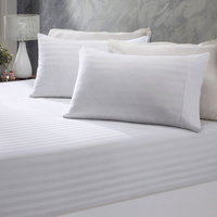 Damask Stripe Cotton Blend 3-Piece Sheet Set