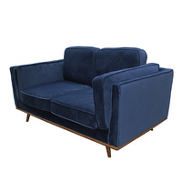 Druid Sofa Brand New Fabric Cover Blue High Density Foam Wooden Frame York