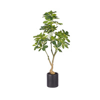Artificial Natural Green Schefflera Dwarf Umbrella Tree Fake Tropical Indoor Plant Home Office Decor