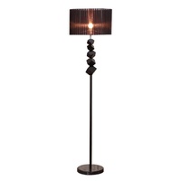 Floor Lamp Metal Base Standing Light with Dark Shade Tall Lamp