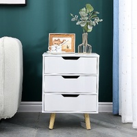 Vineyard Wooden Bedside Table Cabinet Storage Night Stand