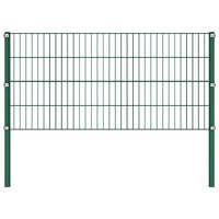 Fence Panel with Posts Iron Green