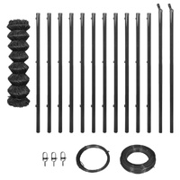 Chain Link Fence with Posts and Hardware Grey