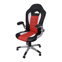Office Artificial Leather Chair Modern Design Red