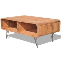 Coffee Table 90x55.5x38.5 cm Solid Paulownia Wood