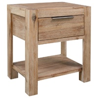 Brighouse Nightstand with Drawer 40x30x48 cm Solid Acacia Wood