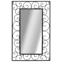 Wall Mirror Rectangular Black