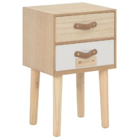 Westall Bedside Cabinet with 2 Drawers Solid Pinewood
