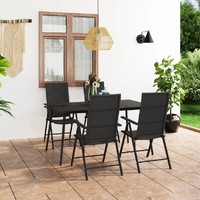 Garden Dining Set Black