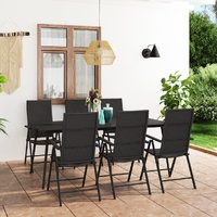 Garden Dining Set Black
