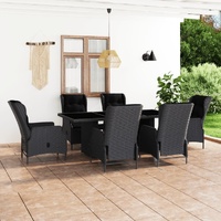 Outdoor Dining Set with Cushions Poly Rattan