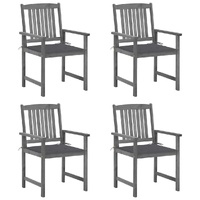 Garden Chairs with Cushions Solid Acacia Wood