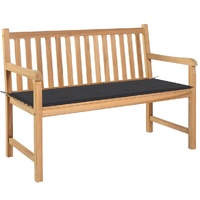 Garden Bench with Cushion Solid Teak Wood