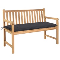 Garden Bench with Cushion Solid Teak Wood