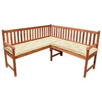 Garden Corner Bench with Cushions Solid Acacia Wood