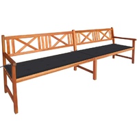 Garden Bench with Cushions Solid Acacia Wood