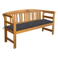 Garden Bench with Cushion Solid Acacia Wood