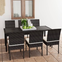 Garden Dining Set Poly Rattan