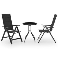 Bistro Set Black and Anthracite