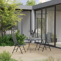 Garden Dining Set Steel Anthracite