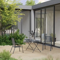 Garden Dining Set Steel Anthracite