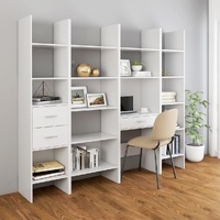 4 Piece Book Cabinet Set Engineered Wood