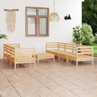 8 Piece Garden Lounge Set Solid Pinewood