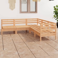 5 Piece Garden Lounge Set Solid Pinewood
