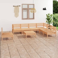 8 Piece Garden Lounge Set Solid Pinewood