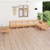 8 Piece Garden Lounge Set Solid Pinewood