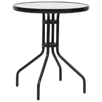 Garden Table Black 60x70 cm Steel