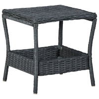 Garden Table 45x45x46.5 cm Poly Rattan