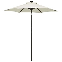 Parasol with LED Lights 200x211 cm Aluminium