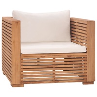Garden Sofa Chair with Cushions Solid Teak Wood