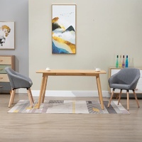 Dining Chairs 2 pcs Light Grey Fabric